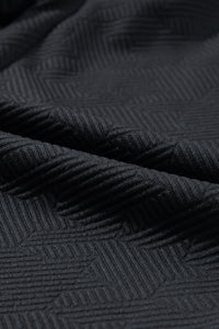 Khaki Textured Ruffle Cap Sleeve Top and Wide Leg Pants Set