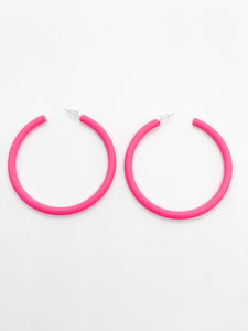 Studio S Designs - Large Hoops-Hot Pink
