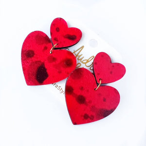 Audra Style - Valentine's Day Earring - Red Hearts